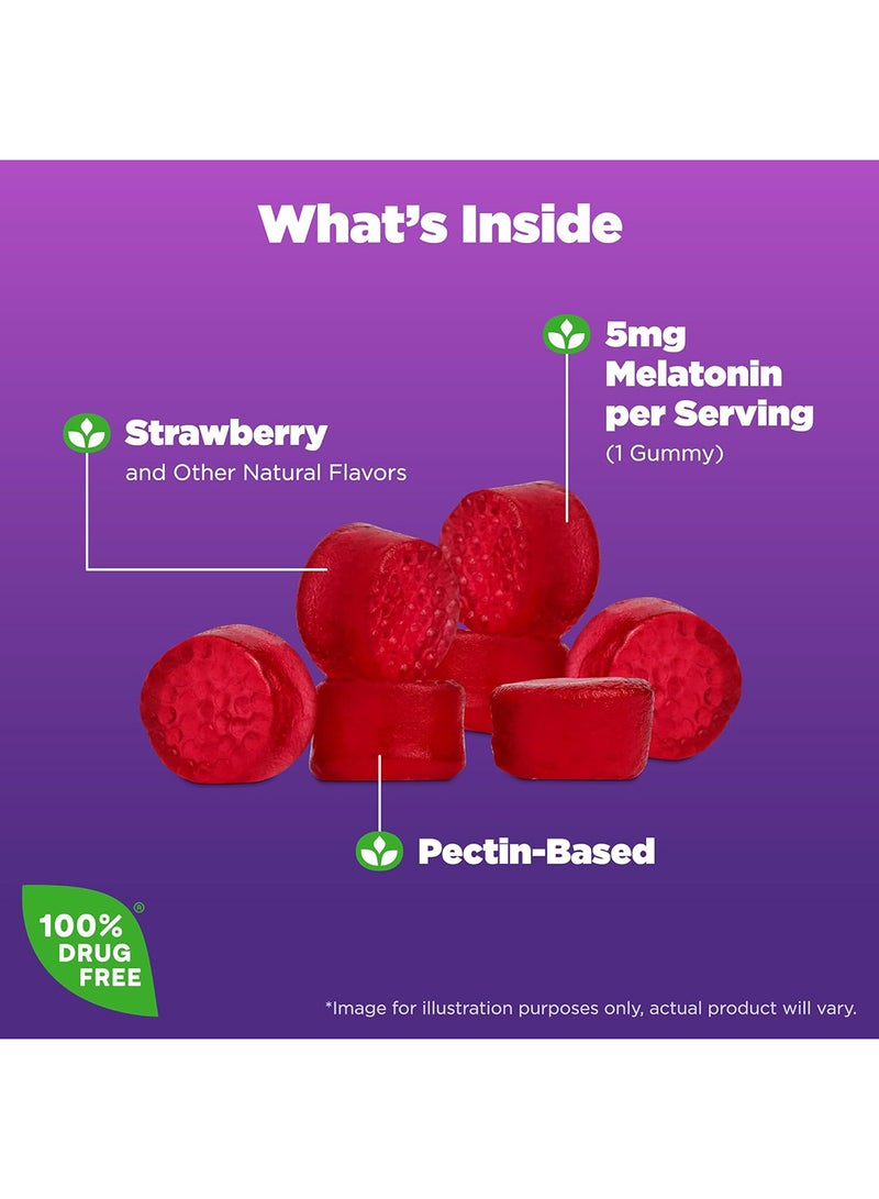 Natrol Melatonin Sleep, Strawberry, 5mg - 90 Gummies, Packaging May Vary - Image 5